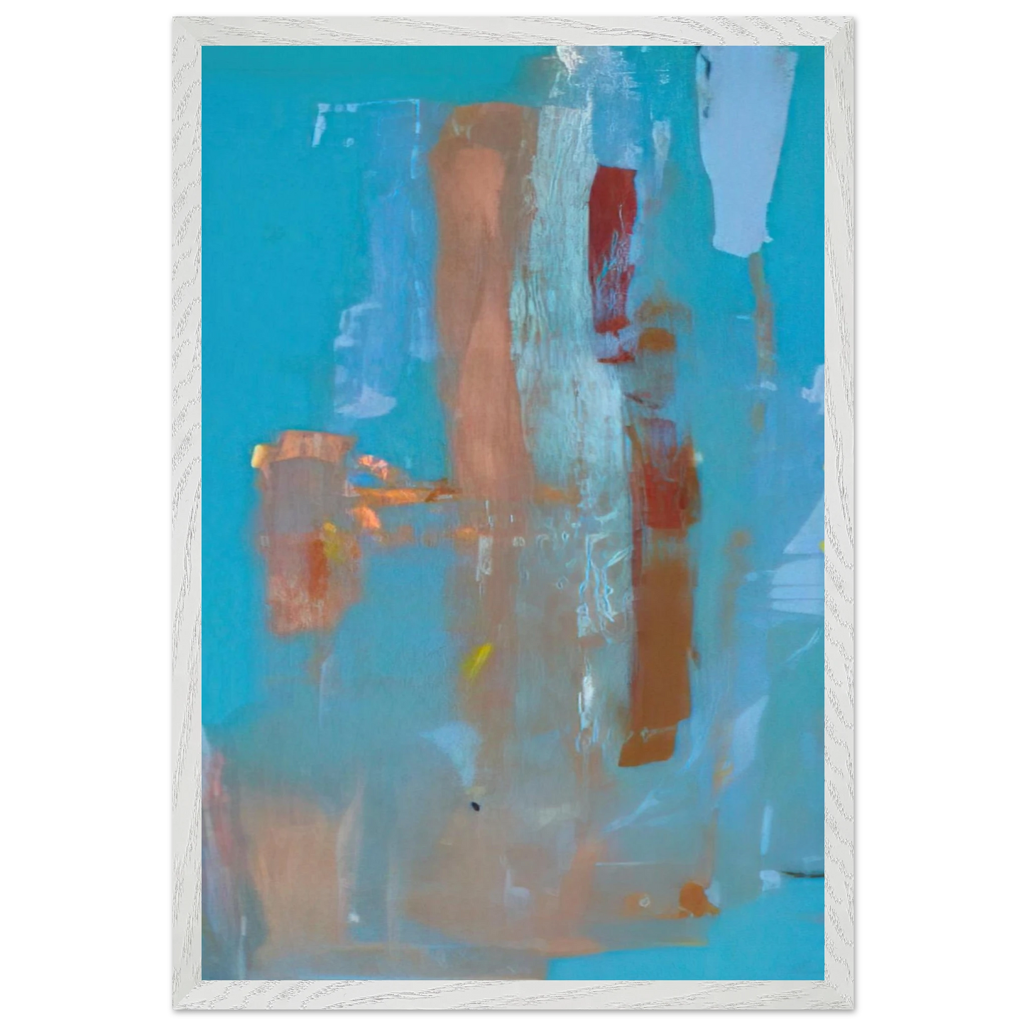Helen Frankenthaler - In on Blue - 1976 Wall art - 40x50 cm / 16x20 inches - Premium Wooden Framed Poster With Fine Art Paper - Wood frame