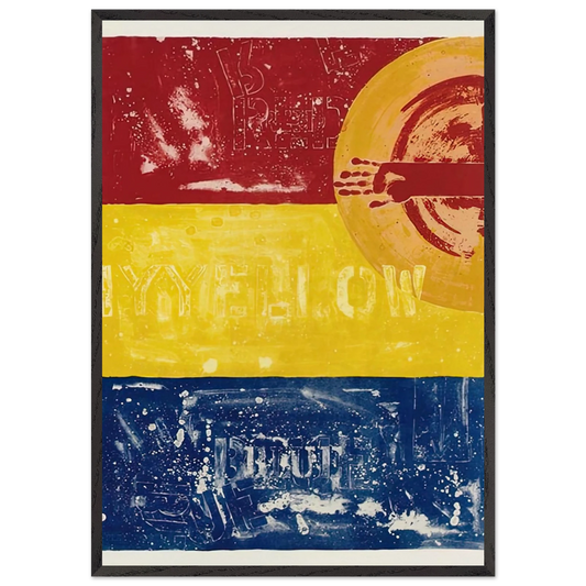 PERISCOPE I ULAE 200 - Jasper Johns Framed Art Print – Black Wooden Frame - Default Title - -Framed Art Print