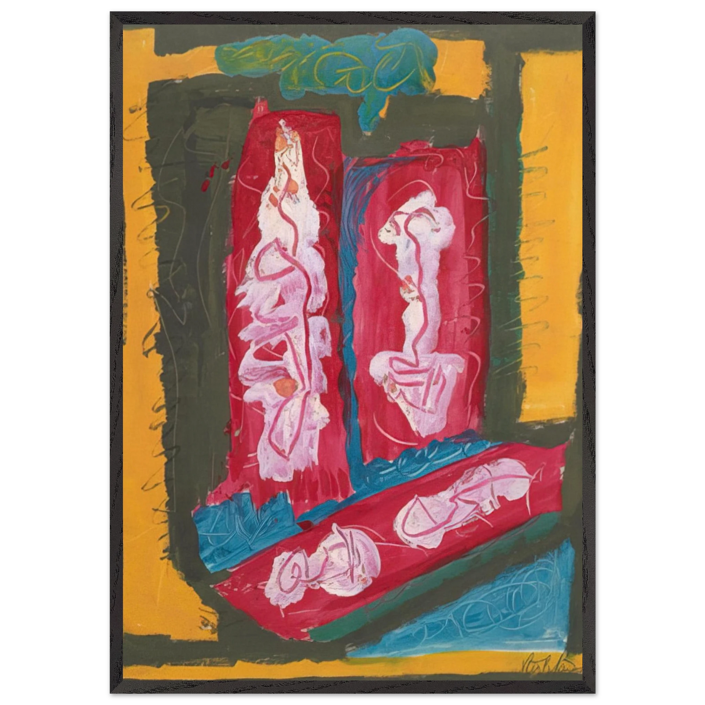 Untitled - 1953 N2 - Betty Parsons Framed Art Print – Black Wooden Frame - Default Title - -Framed Art Print