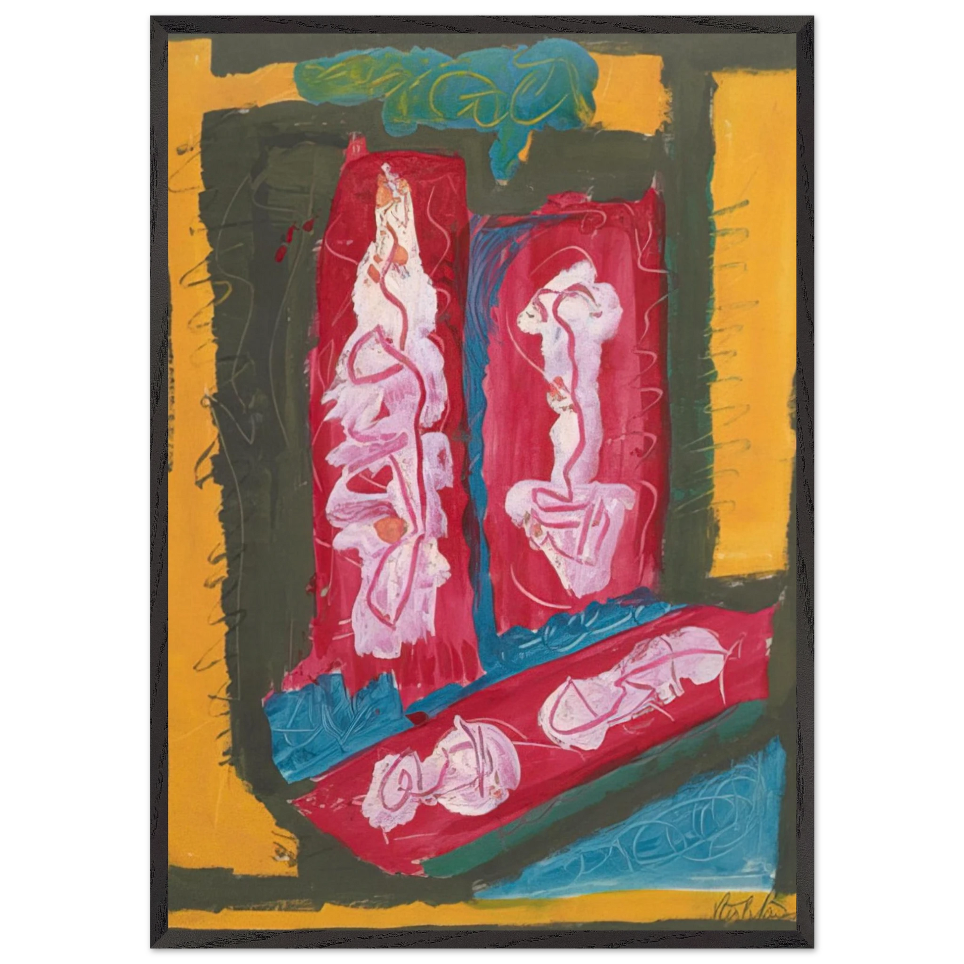 Untitled - 1953 N2 - Betty Parsons Framed Art Print – Black Wooden Frame - Default Title - -Framed Art Print