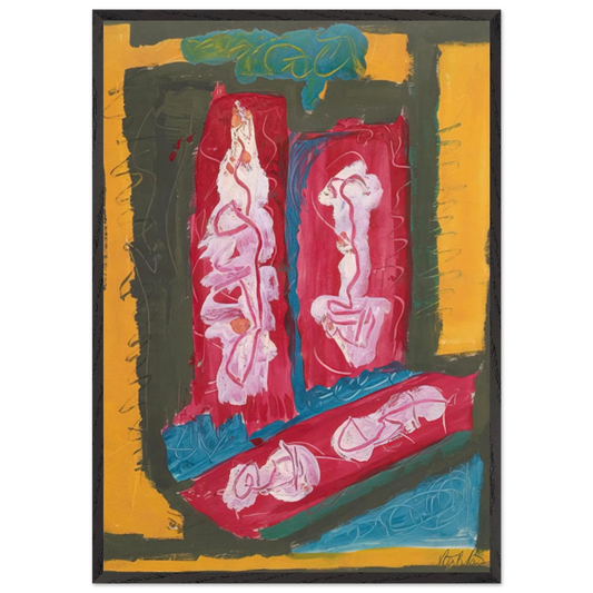 Untitled - 1953 N2 - Betty Parsons Framed Art Print – Black Wooden Frame - Default Title - -Framed Art Print