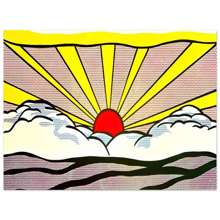 Roy Lichtenstein - SUNRISE 1965  75x100 cm / 30x40inches Fine Art Poster