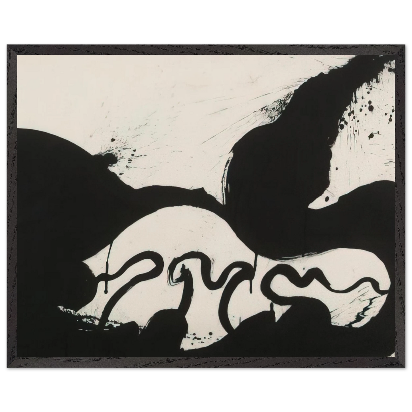 Helen Frankenthaler - Untitled - 1973 Wall art - 30x45 cm / 12x18 inches - Premium Wooden Framed Poster With Fine Art Paper - Black frame