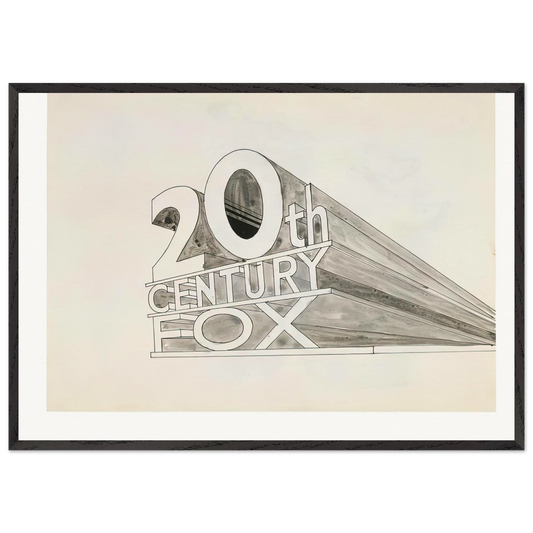 TRADEMARK STUDY 5 1962 - Edward Ruscha Framed Art Print – Black Wooden Frame - Default Title - -Framed Art Print