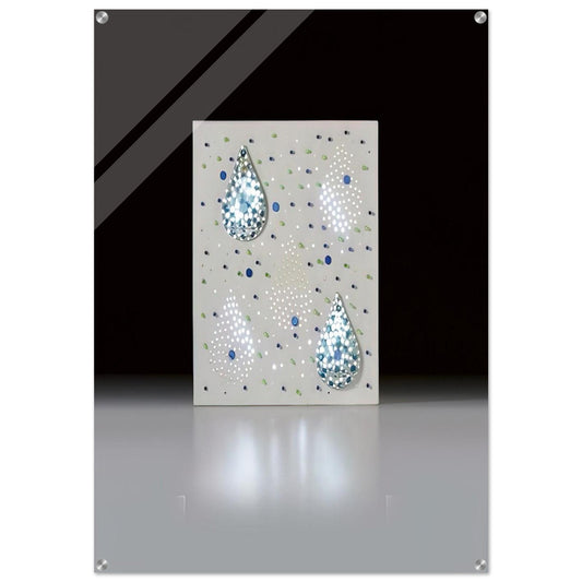 Lumínica con dos gotas Composición con gotas de agua - 1970 - Gyula Kosice Acrylic Print - 70x100 cm / 28x40″ inches | Gyula Kosice Wall Art | Gyula Kosice Prints