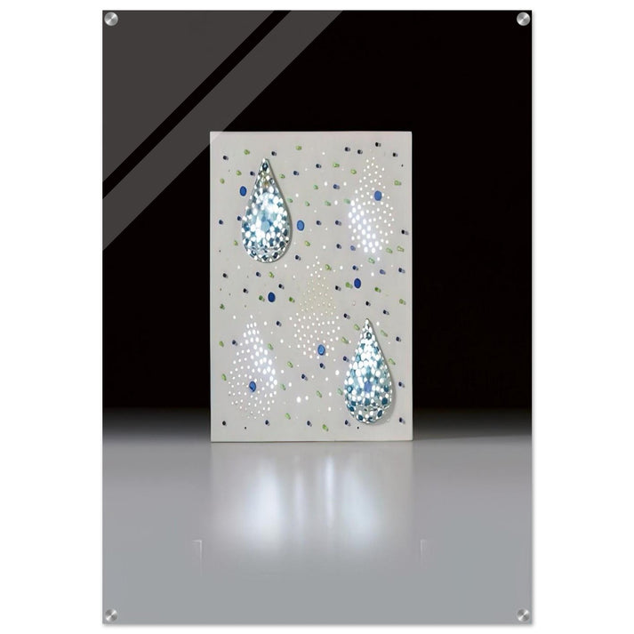 Lumínica con dos gotas Composición con gotas de agua - 1970 - Gyula Kosice Acrylic Print - 70x100 cm / 28x40″ inches | Gyula Kosice Wall Art | Gyula Kosice Prints