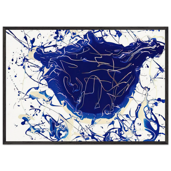 Untitled  SFP92-15 SFF1671  - Sam Francis 70x100 cm / 28x40 inches Framed Art Print – Black Wooden Frame