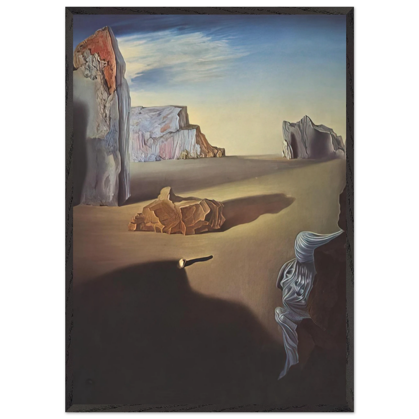 SHADES OF NIGHT DESCENDING - Salvador Dali Framed Art Print – Black Wooden Frame - Default Title - -Framed Art Print