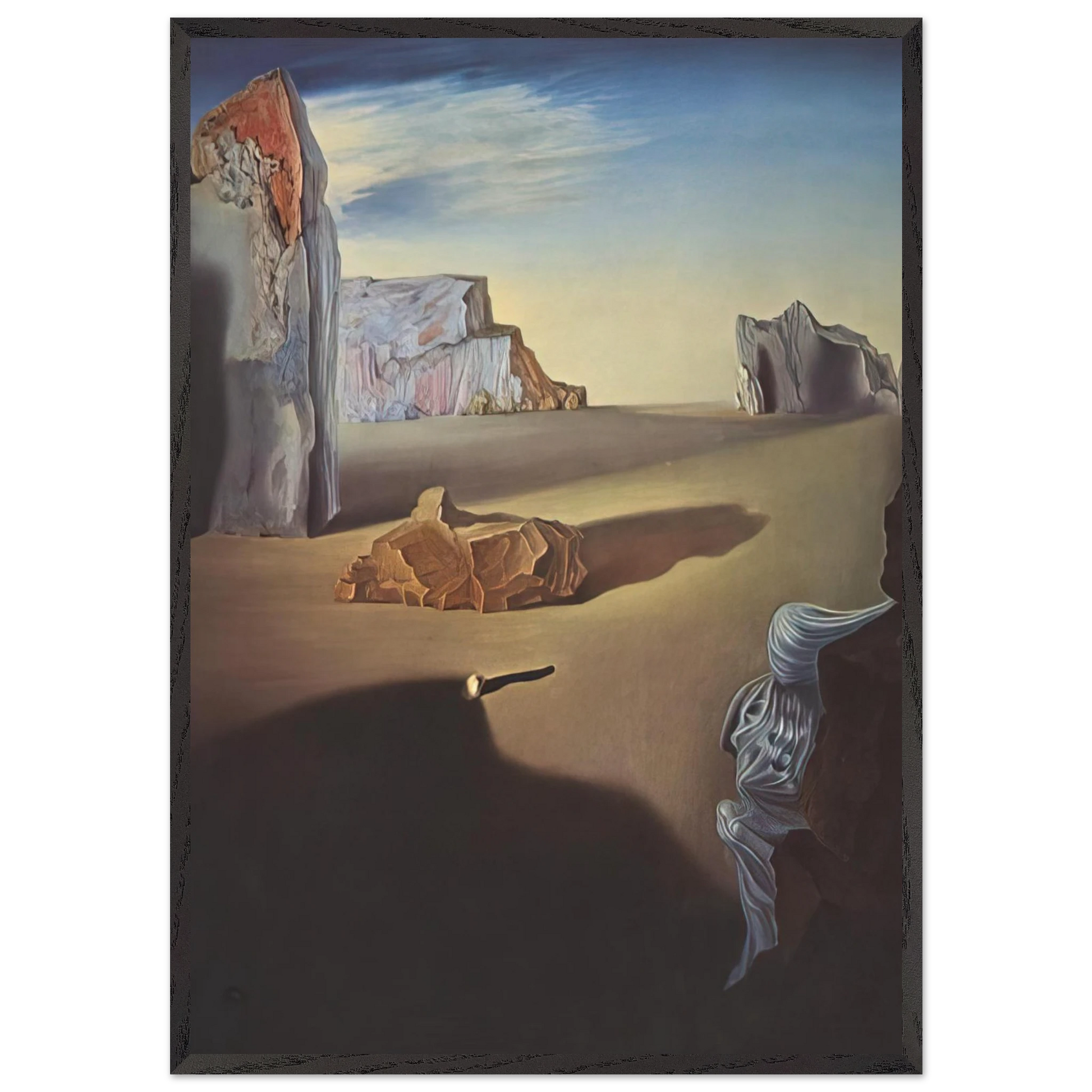 SHADES OF NIGHT DESCENDING - Salvador Dali Framed Art Print – Black Wooden Frame - Default Title - -Framed Art Print