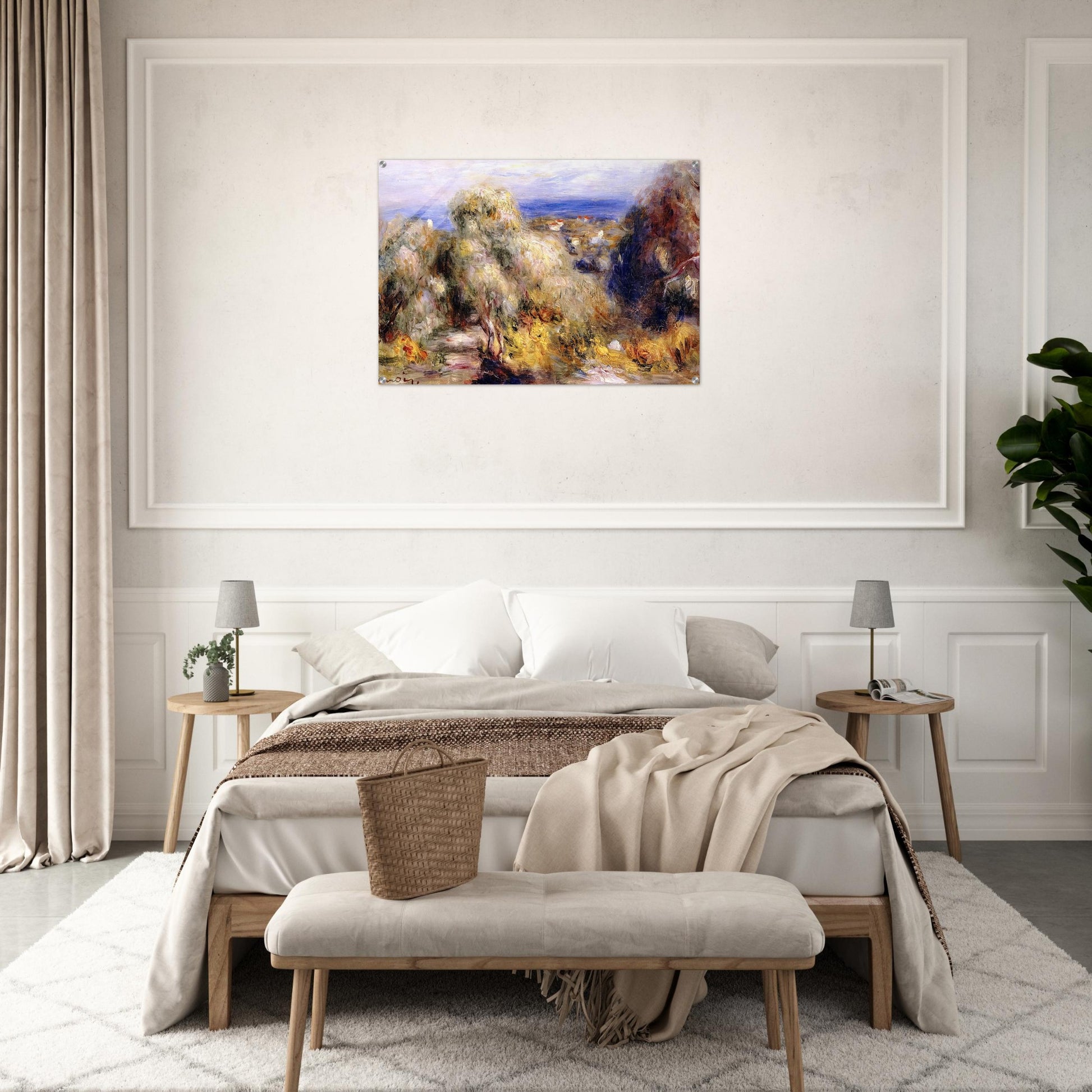 View of Cannet - Pierre-Auguste Renoir Acrylic Print - 70x100 cm / 28x40″ inches | Pierre-Auguste Renoir Wall Art | Pierre-Auguste Renoir Prints