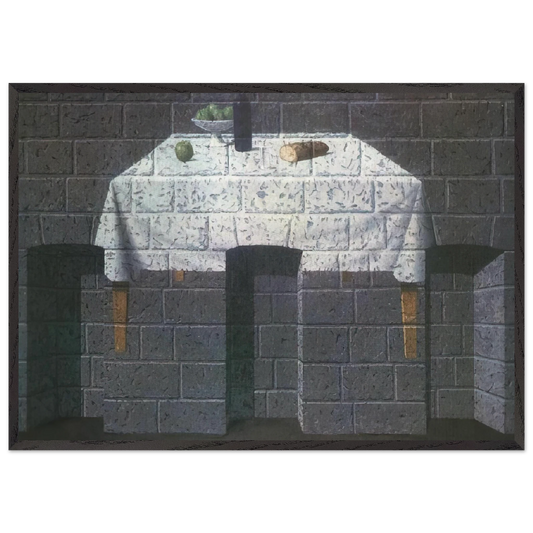 THE ENDEARING TRUTH 1966 - Rene Magritte 70x100 cm / 28x40 inches Framed Art Print – Black Wooden Frame