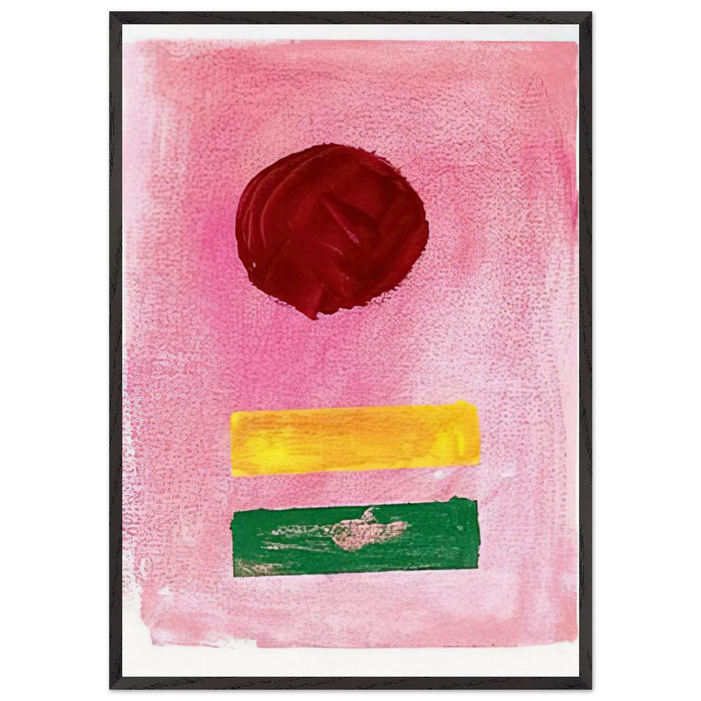 Pink Ground - 1972 - Adolph Gottlieb Framed Art Print – Black Wooden Frame - Default Title - -Framed Art Print