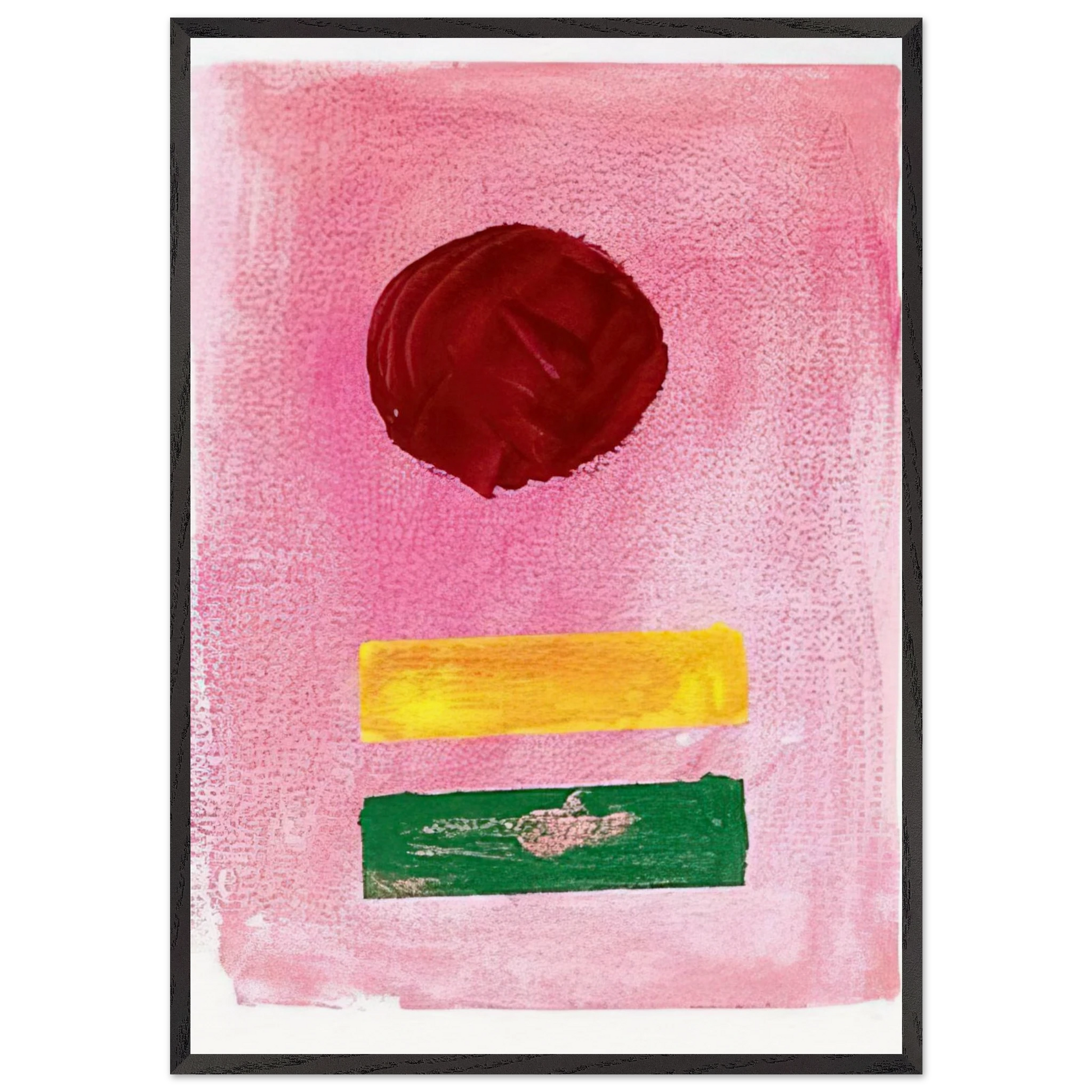 Pink Ground - 1972 - Adolph Gottlieb Framed Art Print – Black Wooden Frame - Default Title - -Framed Art Print