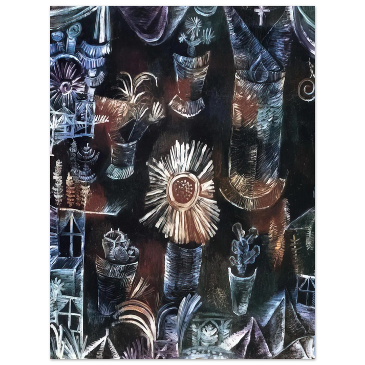 Paul Klee - STILL LIFE WITH THISTLE BLOOM 1919  75x100 cm / 30x40inches Fine Art Poster