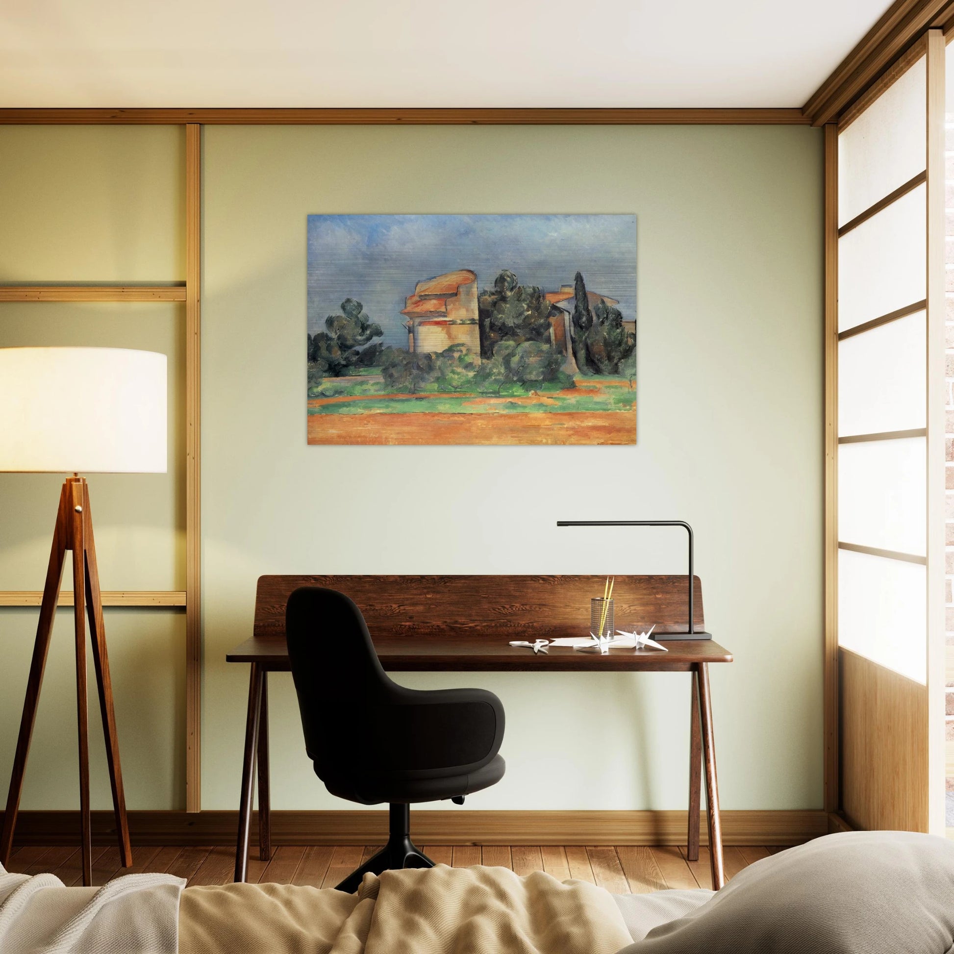 The Pigeon Tower At Bellevue - Paul Cézanne Brushed Aluminum Print - 70x100 cm / 28x40 inches | Paul Cézanne Aluminum Print | Paul Cézanne Prints
