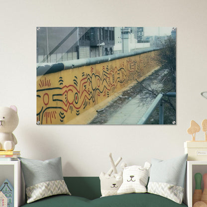 BERLIN MURAL 1986 - Keith Haring Acrylic Print - 70x100 cm / 28x40″ inches | Keith Haring Wall Art | Keith Haring Prints