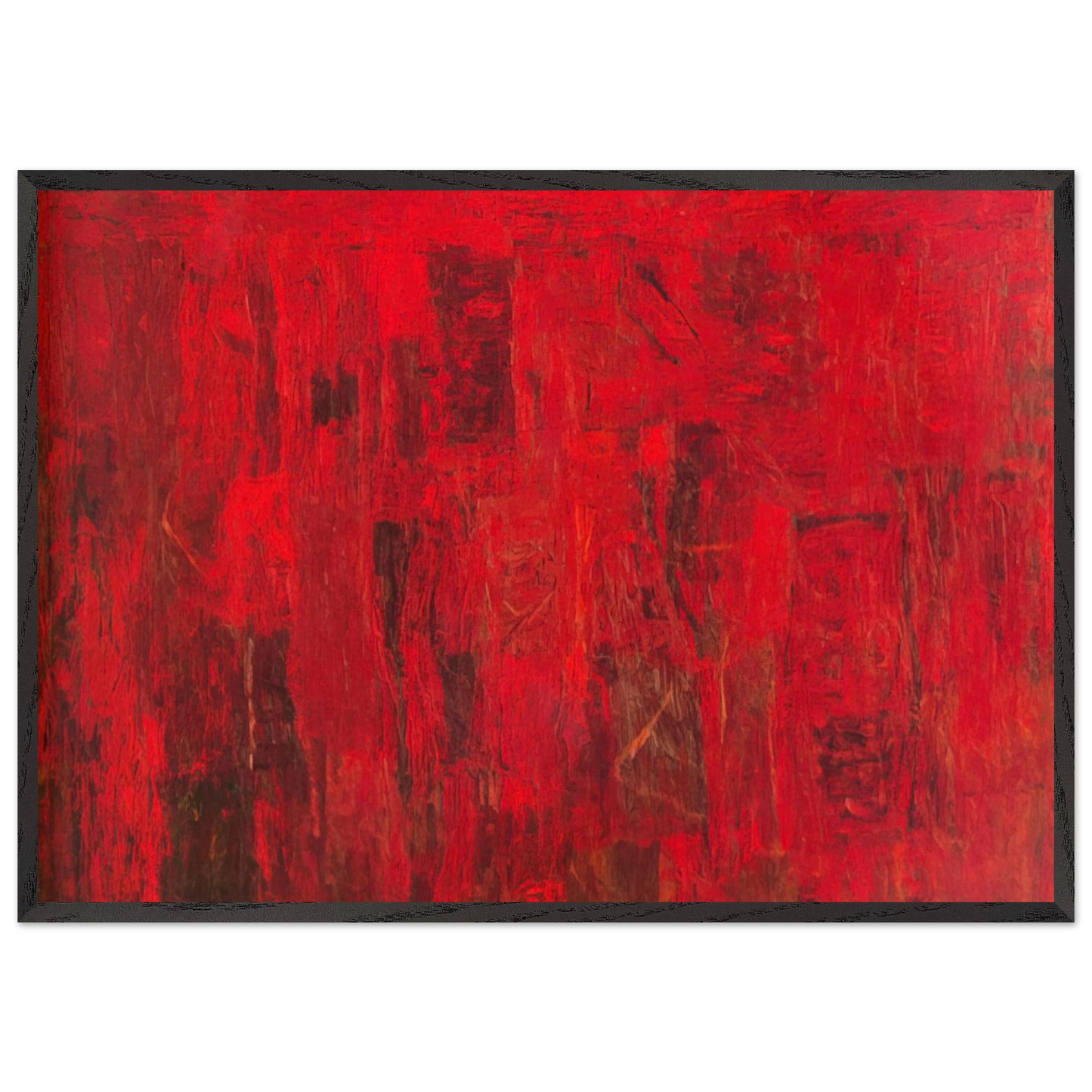 RED PAINTING 1950 - Philip Guston Framed Art Print – Black Wooden Frame - Default Title - -Framed Art Print