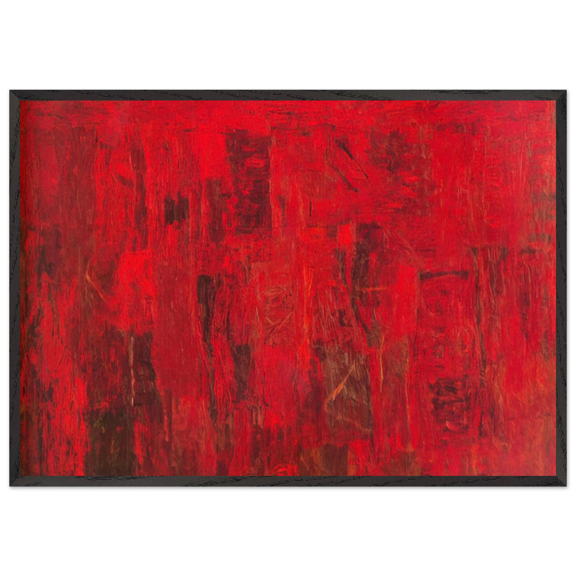 RED PAINTING 1950 - Philip Guston Framed Art Print – Black Wooden Frame - Default Title - -Framed Art Print