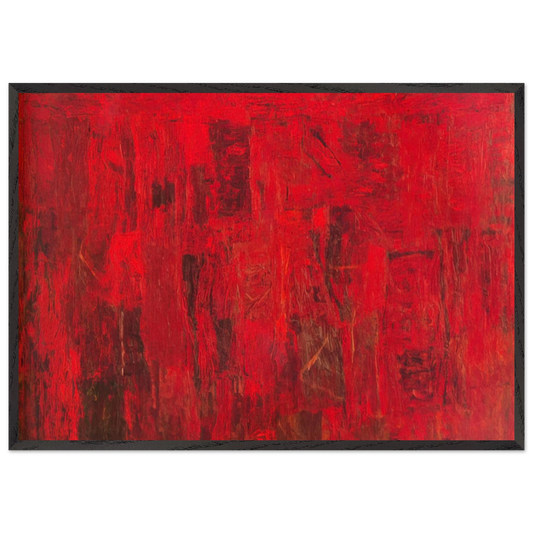 RED PAINTING 1950 - Philip Guston Framed Art Print – Black Wooden Frame - Default Title - -Framed Art Print