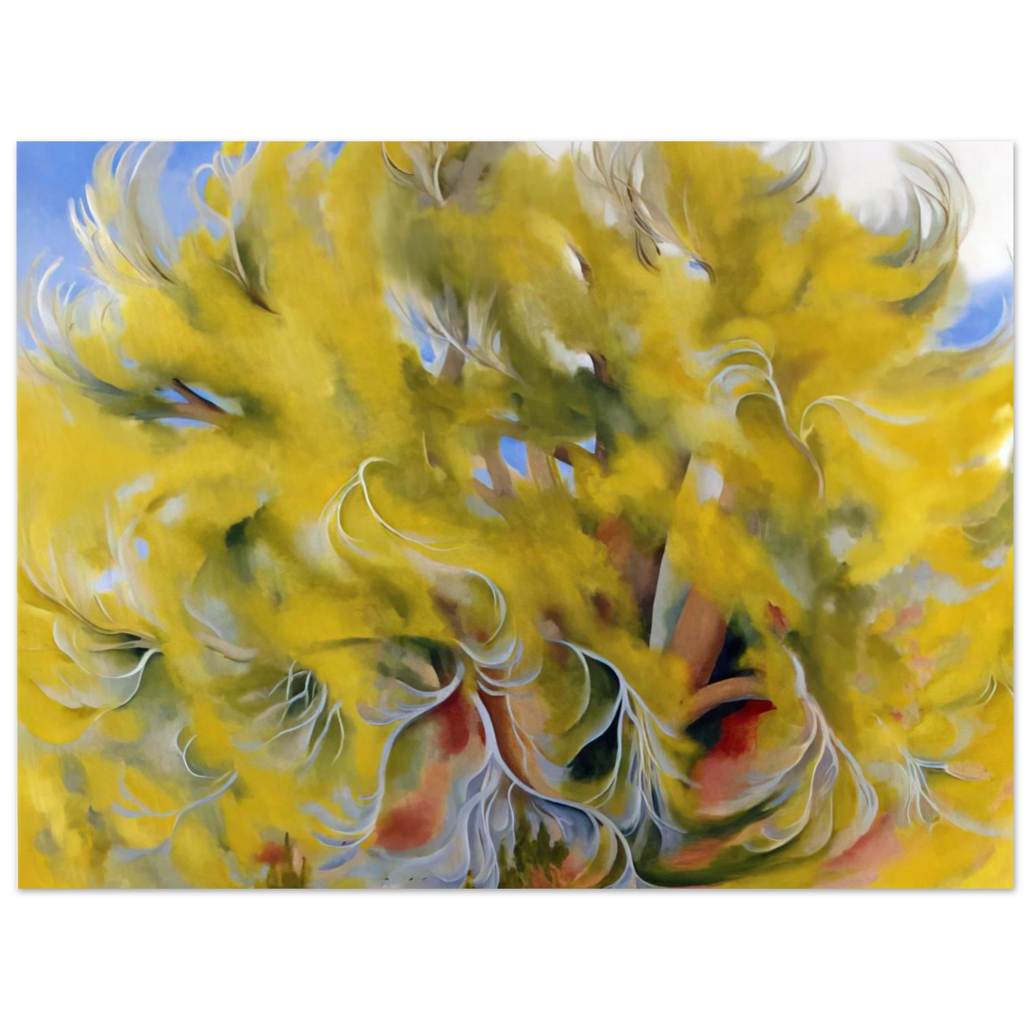 Georgia O'Keeffe - Cottonwood Tree in Spring Fine Art Poster - 13x18 cm / 5x7 inches