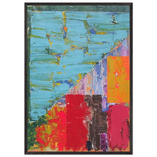 25478 - 1978 - John Hoyland Framed Art Print – Black Wooden Frame - Default Title - -Framed Art Print