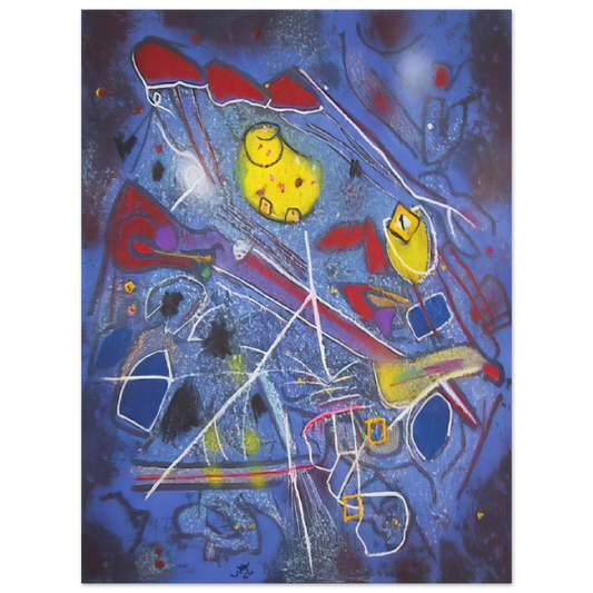 Roberto Matta - REDNESS OF BLUE 1996 Fine Art Poster - Default Title