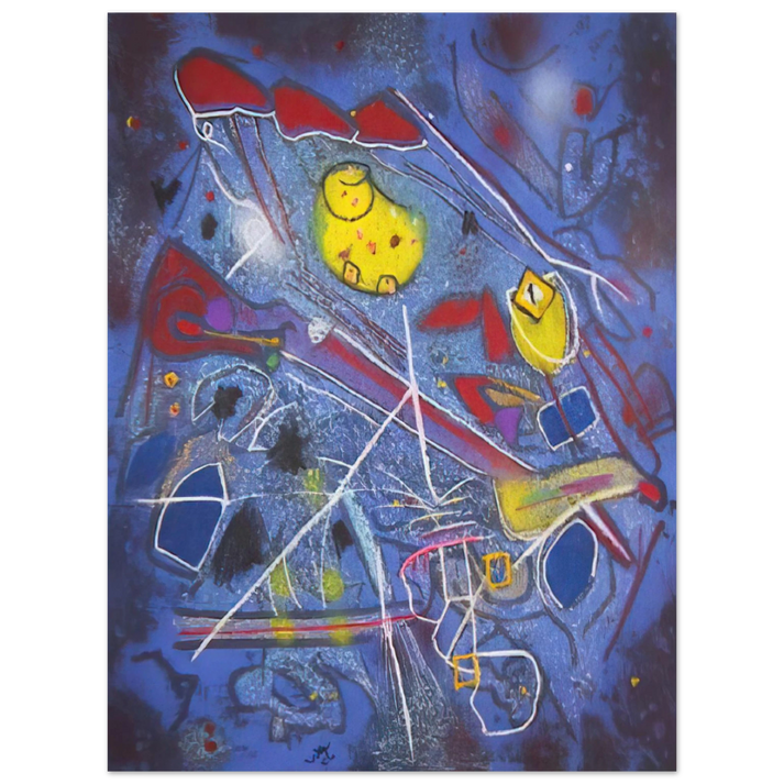 Roberto Matta - REDNESS OF BLUE 1996  75x100 cm / 30x40inches Fine Art Poster