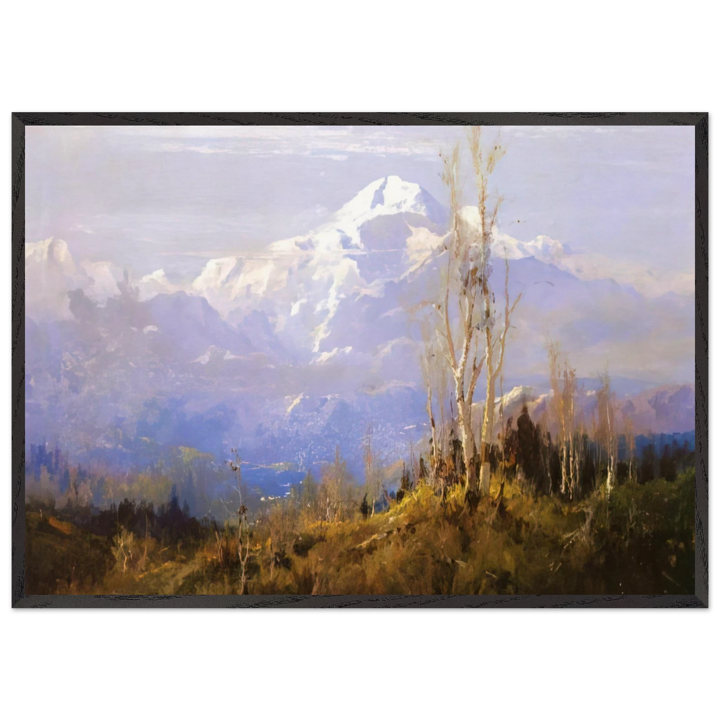 Mount McKinley - Romanticism - Sydney Laurence Framed Art Print – Black Wooden Frame - Default Title - -Framed Art Print