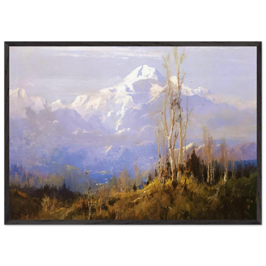 Mount McKinley - Romanticism - Sydney Laurence Framed Art Print – Black Wooden Frame - Default Title - -Framed Art Print