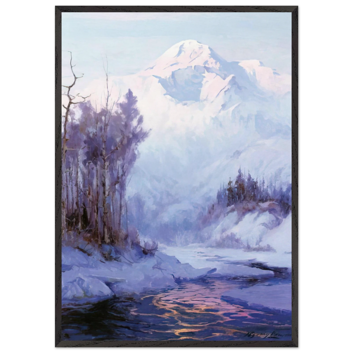 The Breakup - Romanticism - Sydney Laurence Framed Art Print – Black Wooden Frame - Default Title - -Framed Art Print