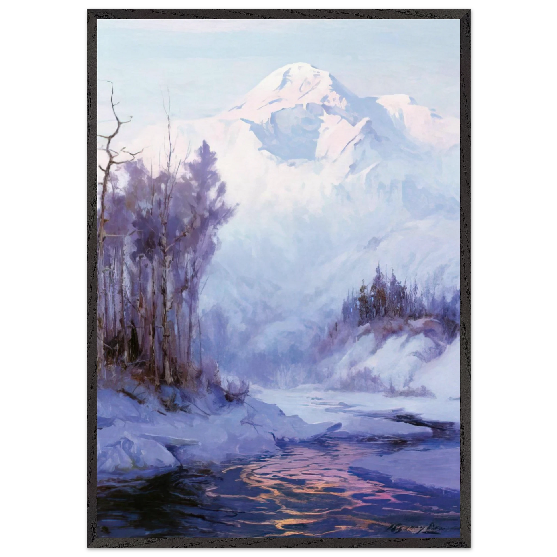 The Breakup - Romanticism - Sydney Laurence Framed Art Print – Black Wooden Frame - Default Title - -Framed Art Print