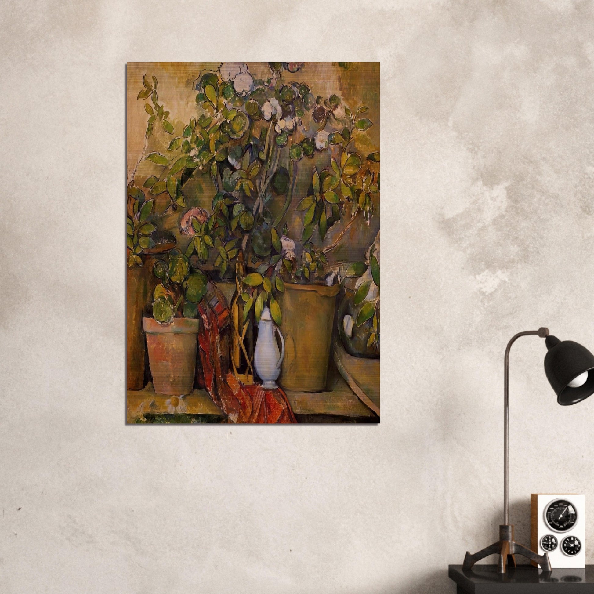 Potted Plants - Paul Cézanne Brushed Aluminum Print - 70x100 cm / 28x40 inches | Paul Cézanne Aluminum Print | Paul Cézanne Prints