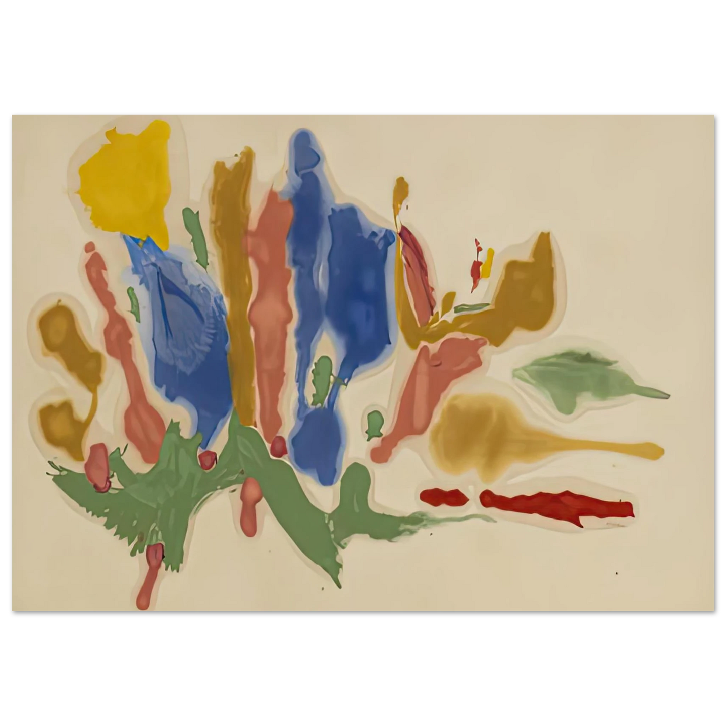 Helen Frankenthaler - Cool Summer, 1962- Wall Art - 60x80 cm / 24x32 inches - Fine Art Poster - -