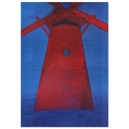 The Red Mill - Piet Mondrian Brushed Aluminum Print - 70x100 cm / 28x40 inches | Piet Mondrian Aluminum Print | Piet Mondrian Prints