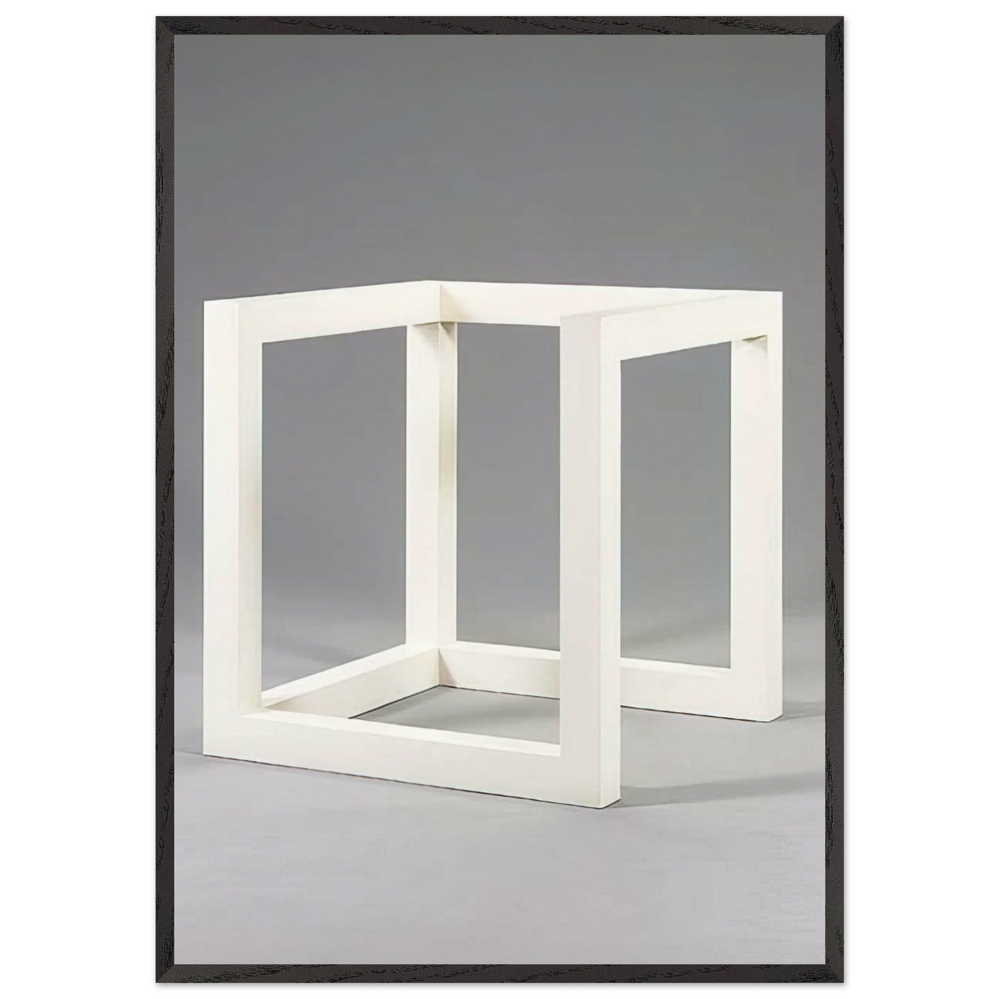 Incomplete Cube 10-4 - Sol LeWitt Framed Art Print – Black Wooden Frame - Default Title - -Framed Art Print