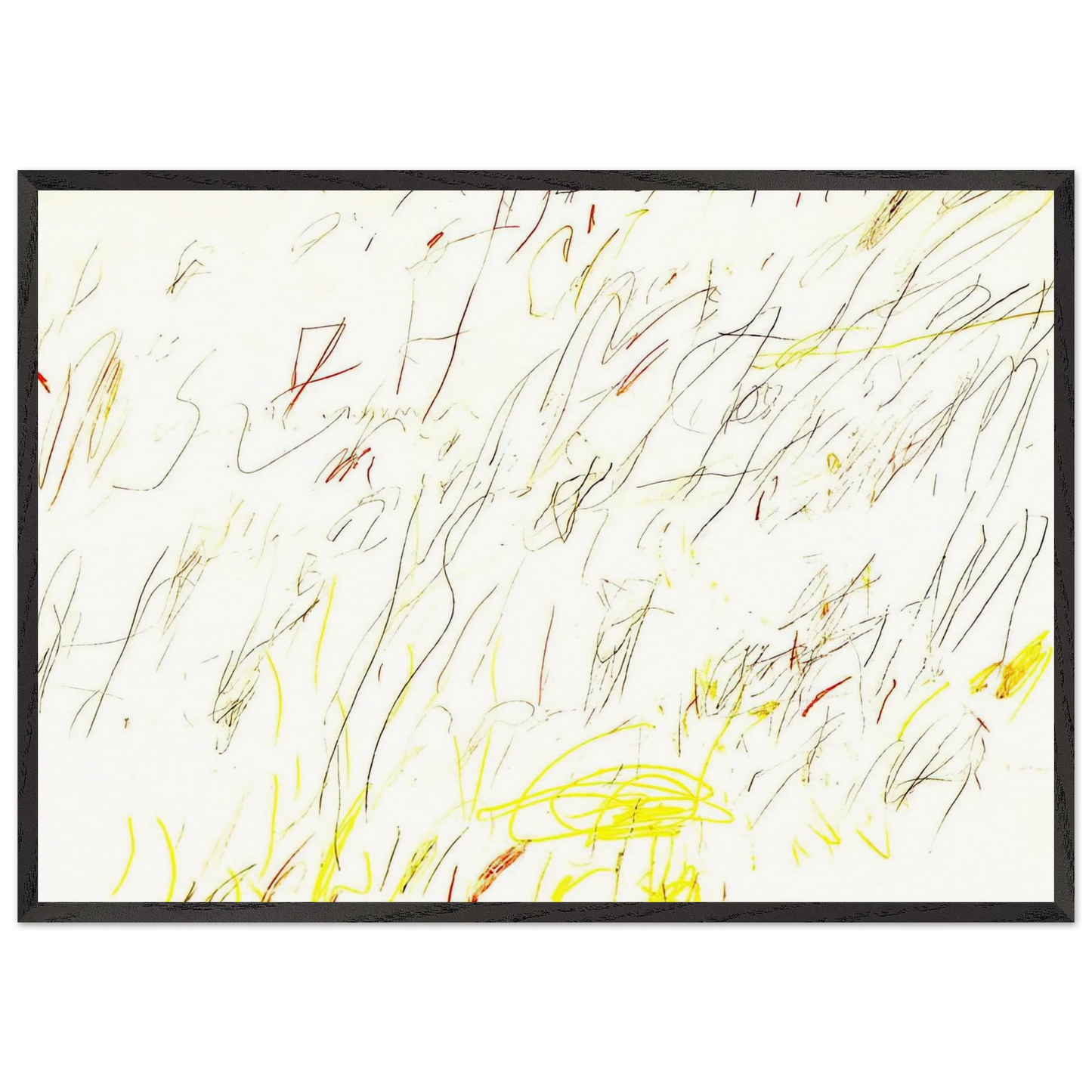 Blue Room - Cy Twombly Framed Art Print – Black Wooden Frame - Default Title - -Framed Art Print