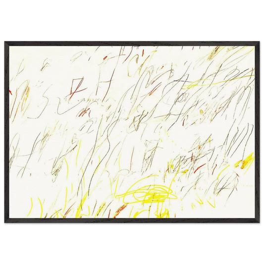 Blue Room - Cy Twombly 70x100 cm / 28x40 inches Framed Art Print – Black Wooden Frame