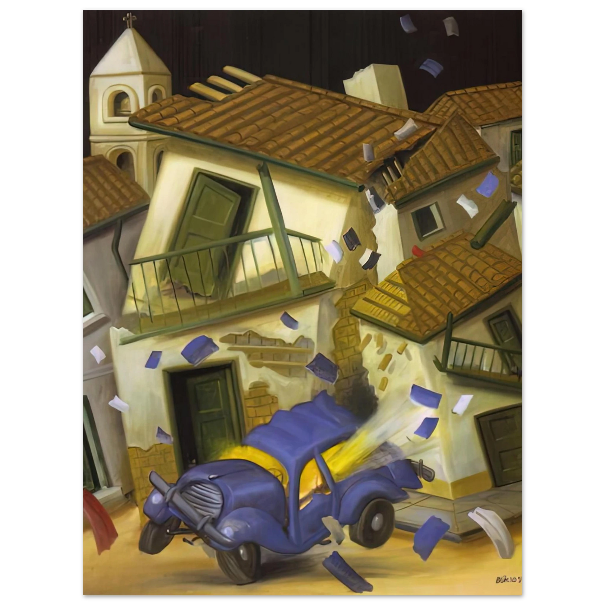 Fernando Botero - CAR BOMB Fine Art Poster - Default Title