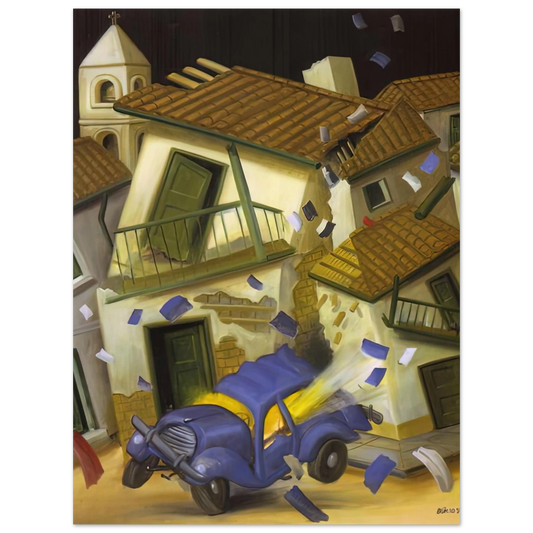 Fernando Botero - CAR BOMB Fine Art Poster - Default Title