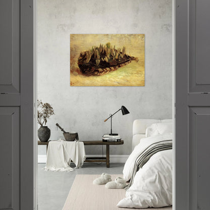 Still Life with a Basket of Crocuses - Vincent van Gogh Brushed Aluminum Print - 70x100 cm / 28x40 inches | Vincent van Gogh Aluminum Print | Vincent van Gogh Prints