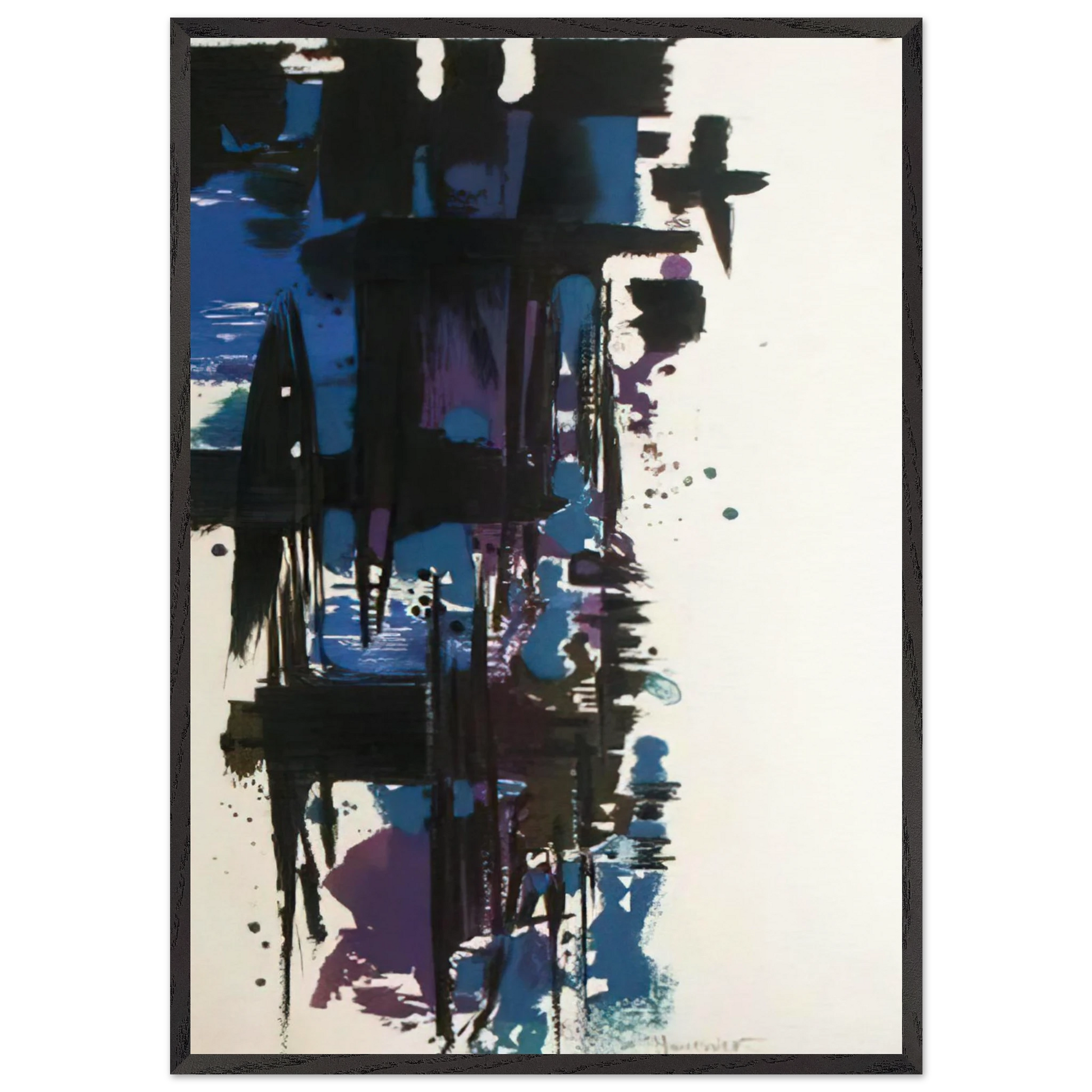 Illustration from Elegie pour Martin Luther King - 1978 - Alfred Manessier Framed Art Print – Black Wooden Frame - Default Title - -Framed Art Print