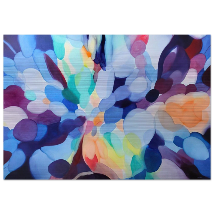 Through Sleep to Orange - Alice Baber Brushed Aluminum Print - 70x100 cm / 28x40 inches | Alice Baber Aluminum Print | Alice Baber Prints