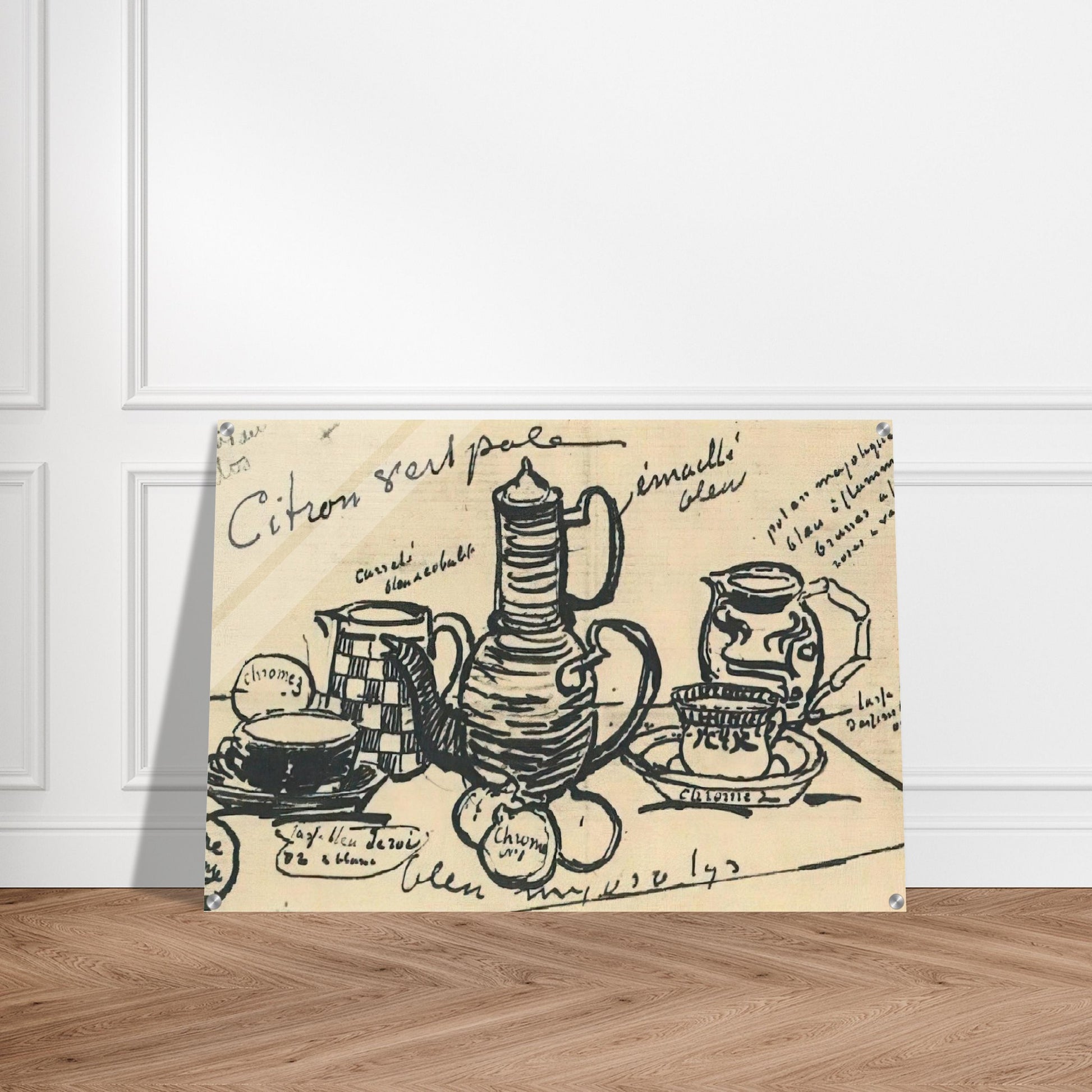 Still Life with Coffee Pot - Vincent van Gogh Acrylic Print - 70x100 cm / 28x40″ inches