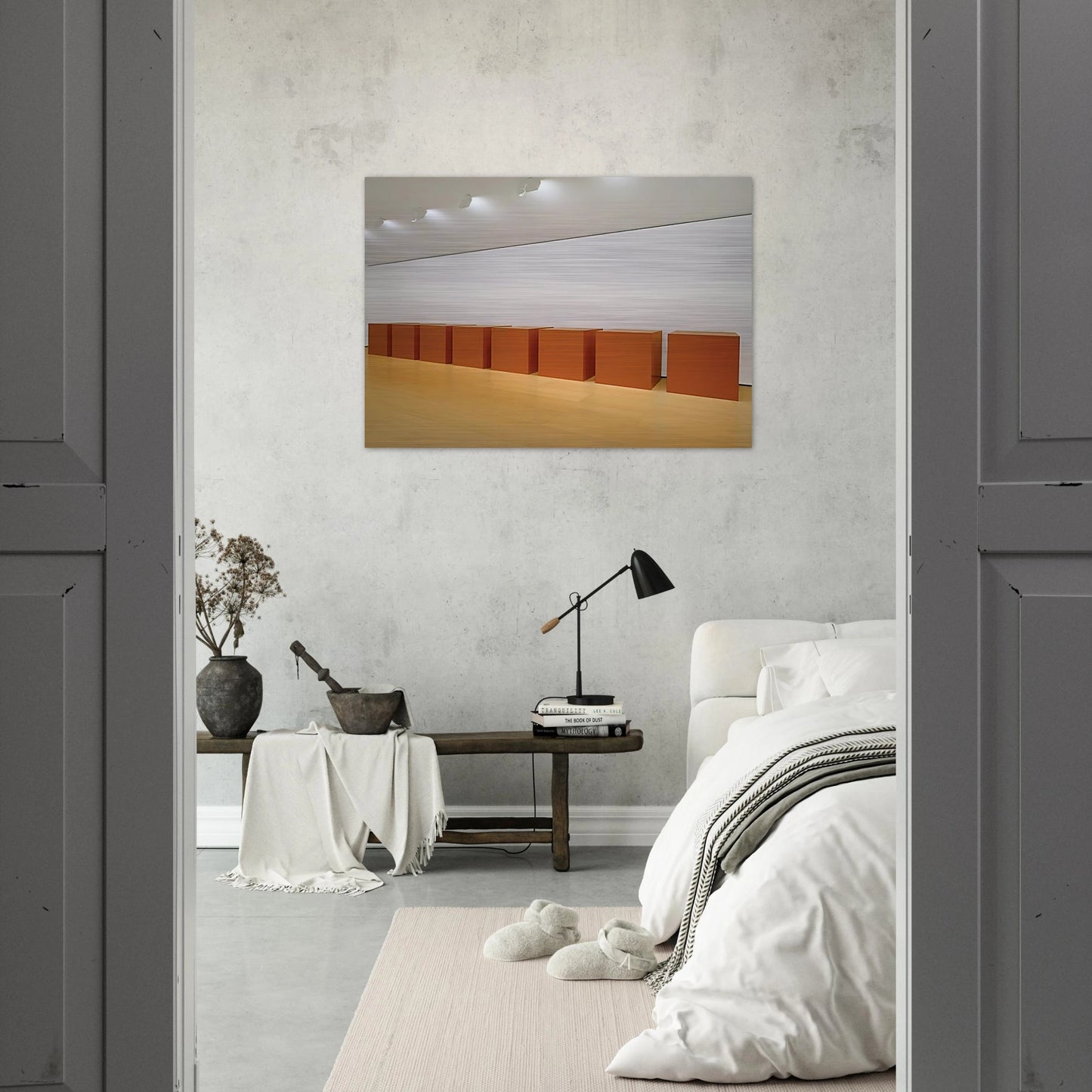 Untitled - 1971 - Donald Judd Brushed Aluminum Print - 70x100 cm / 28x40 inches | Donald Judd Aluminum Print | Donald Judd Prints