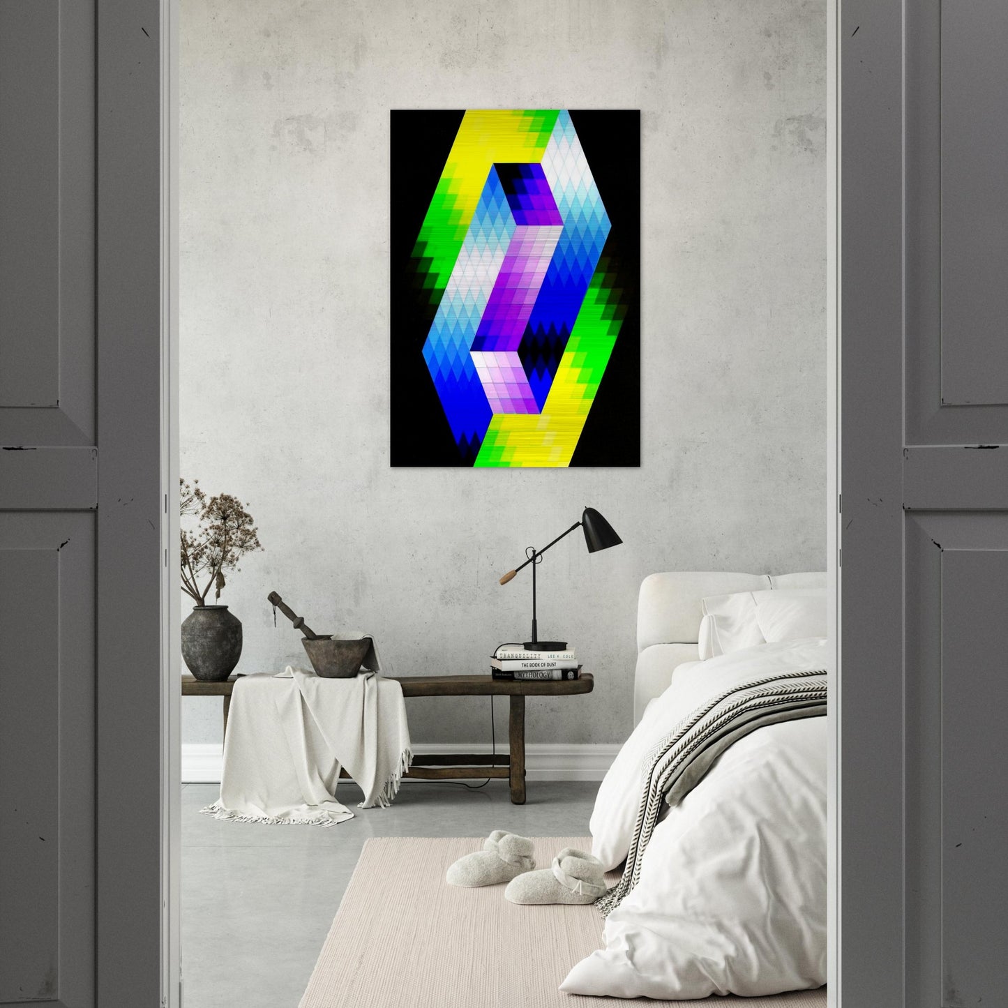 Keple Gestalt - 1968 - Victor Vasarely Brushed Aluminum Print - 70x100 cm / 28x40 inches | Victor Vasarely Aluminum Print | Victor Vasarely Prints