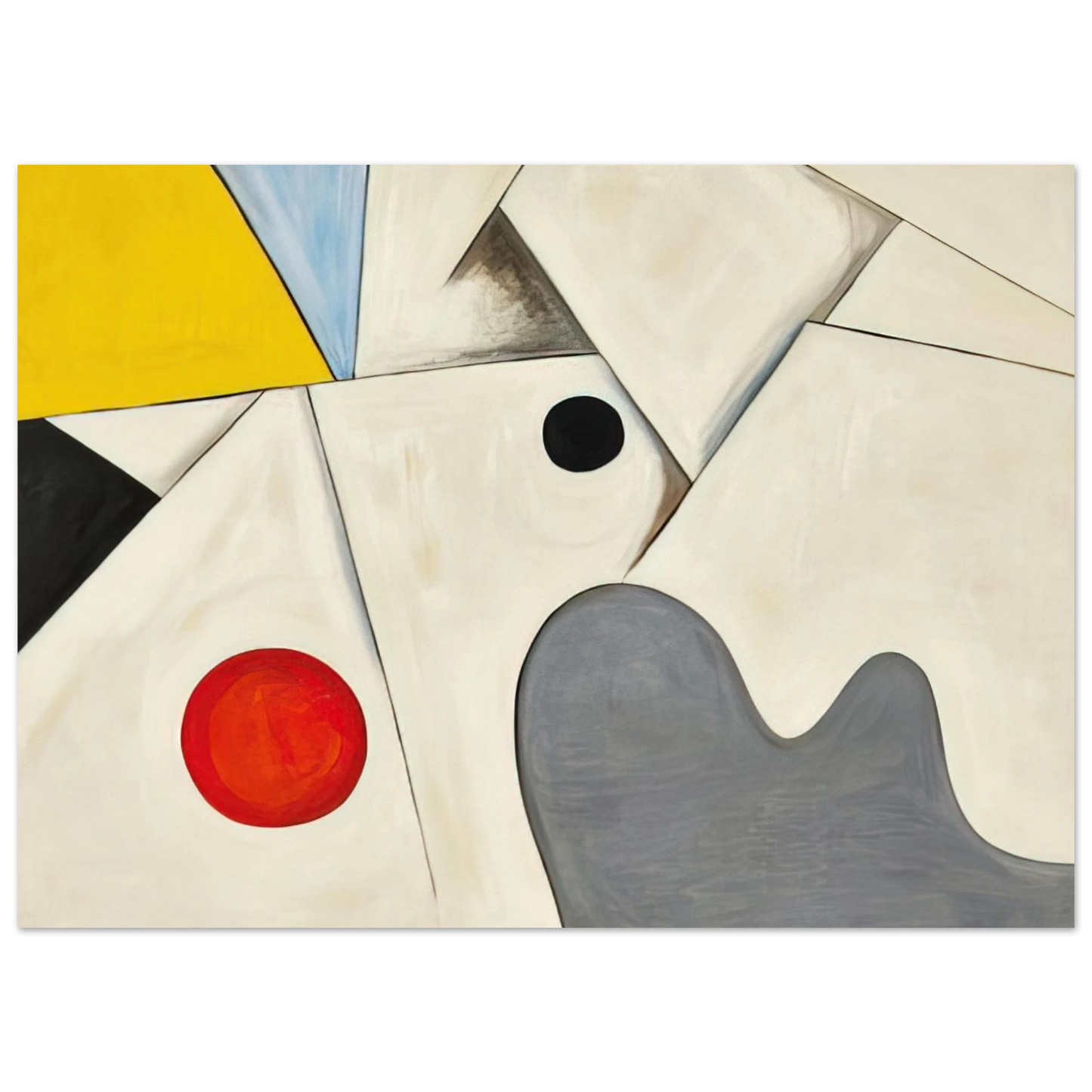 Alexander Calder - WHITE FIELDS 1955 Fine Art Poster - 75x100 cm / 30x40 inches