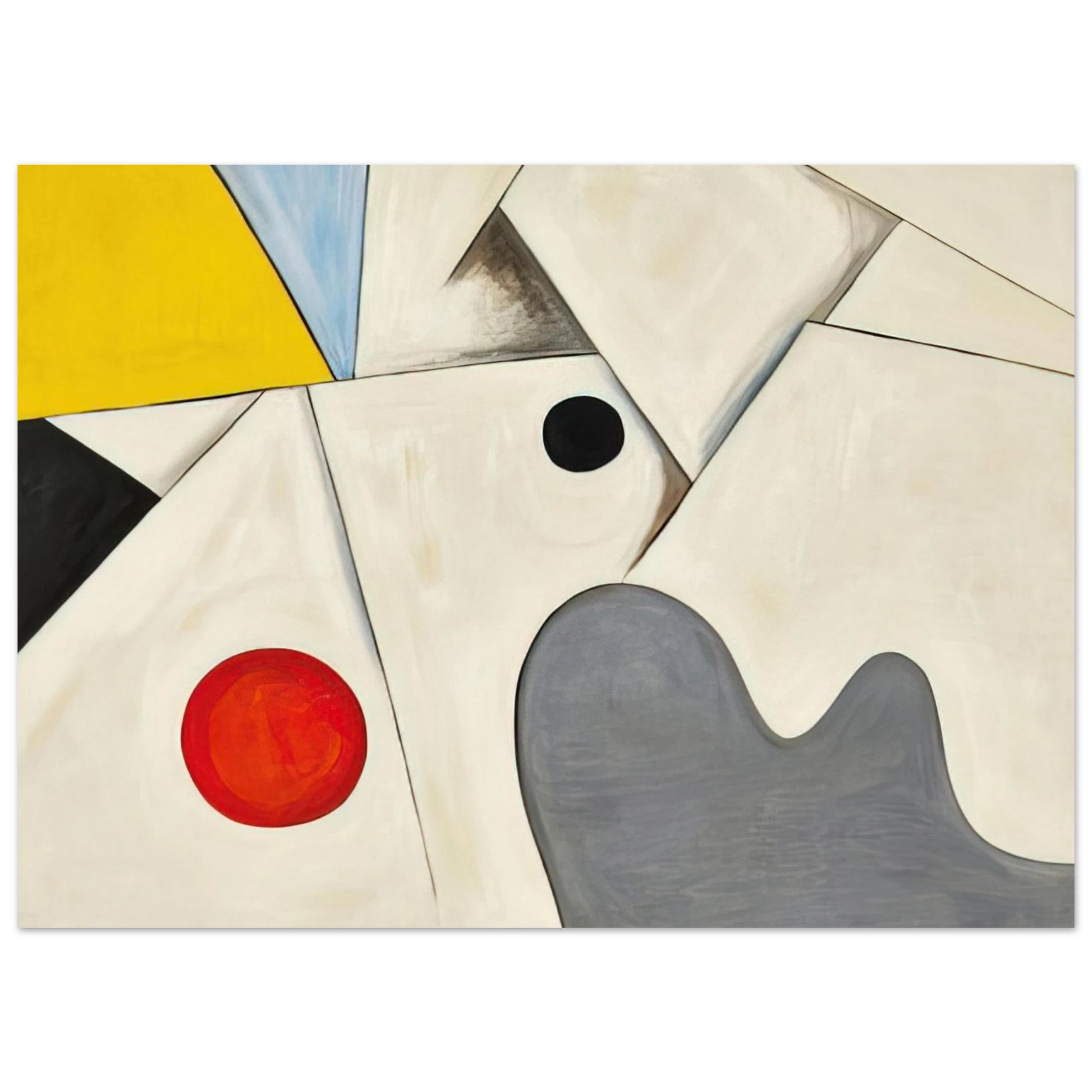 Alexander Calder - WHITE FIELDS 1955 Fine Art Poster - 75x100 cm / 30x40 inches