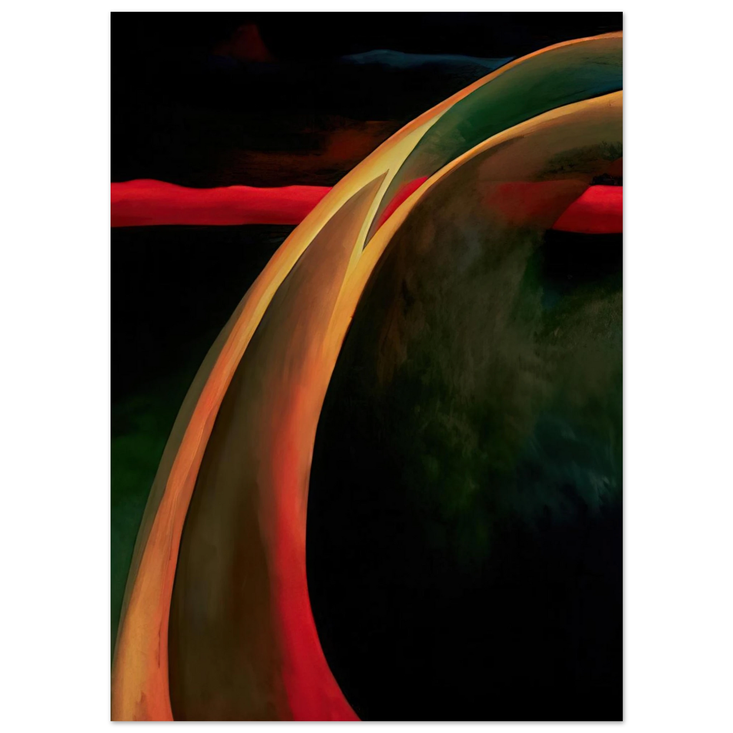 Georgia O'Keeffe - Red and Orange Streak Fine Art Poster - 75x100 cm / 30x40 inches