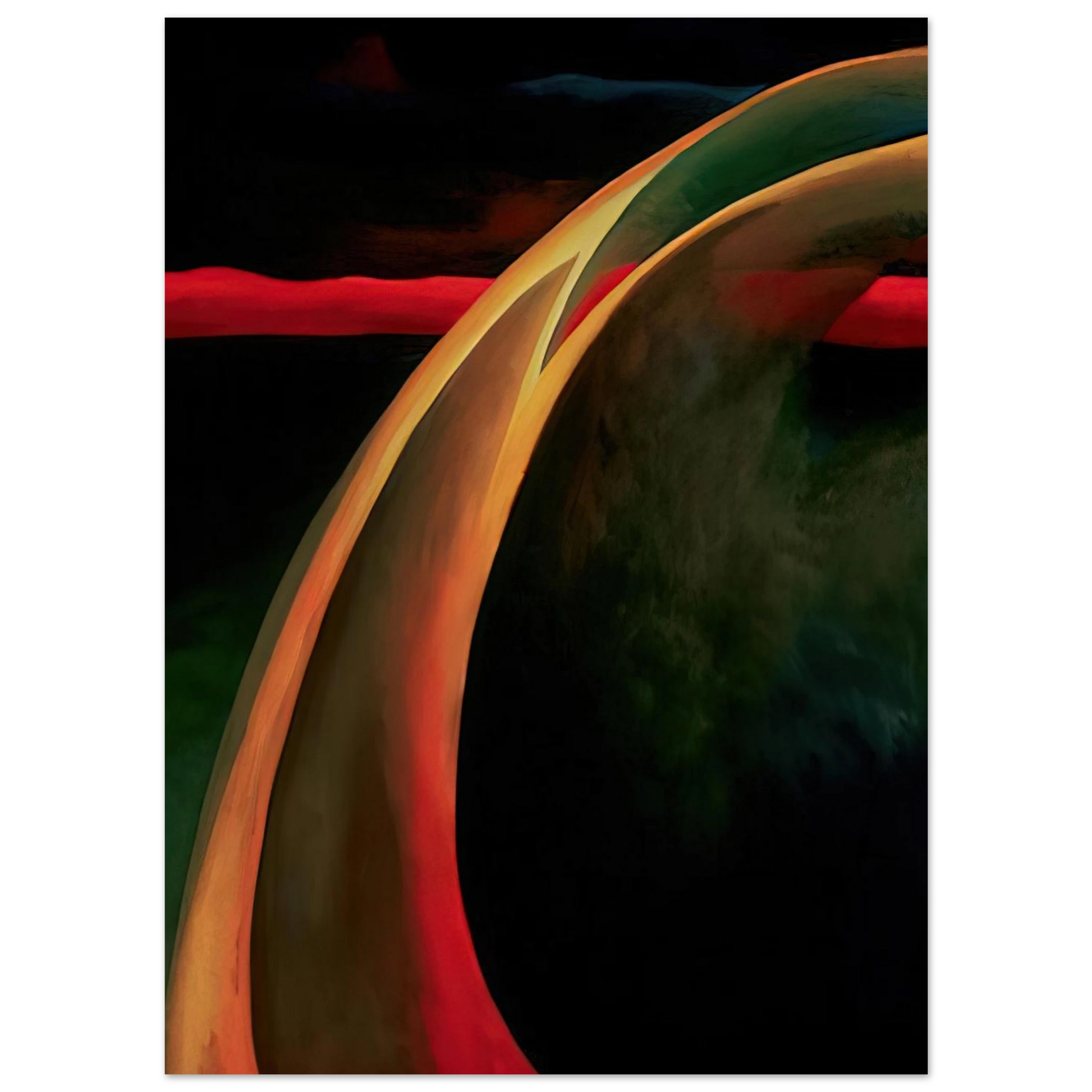 Georgia O'Keeffe - Red and Orange Streak Fine Art Poster - 75x100 cm / 30x40 inches
