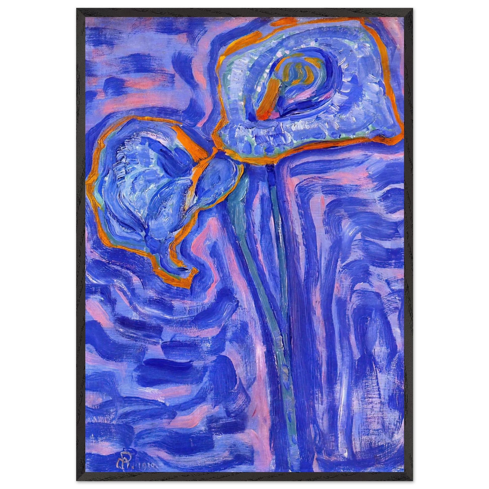 Sun N2 - Piet Mondrian Framed Art Print – Black Wooden Frame - Default Title - -Framed Art Print